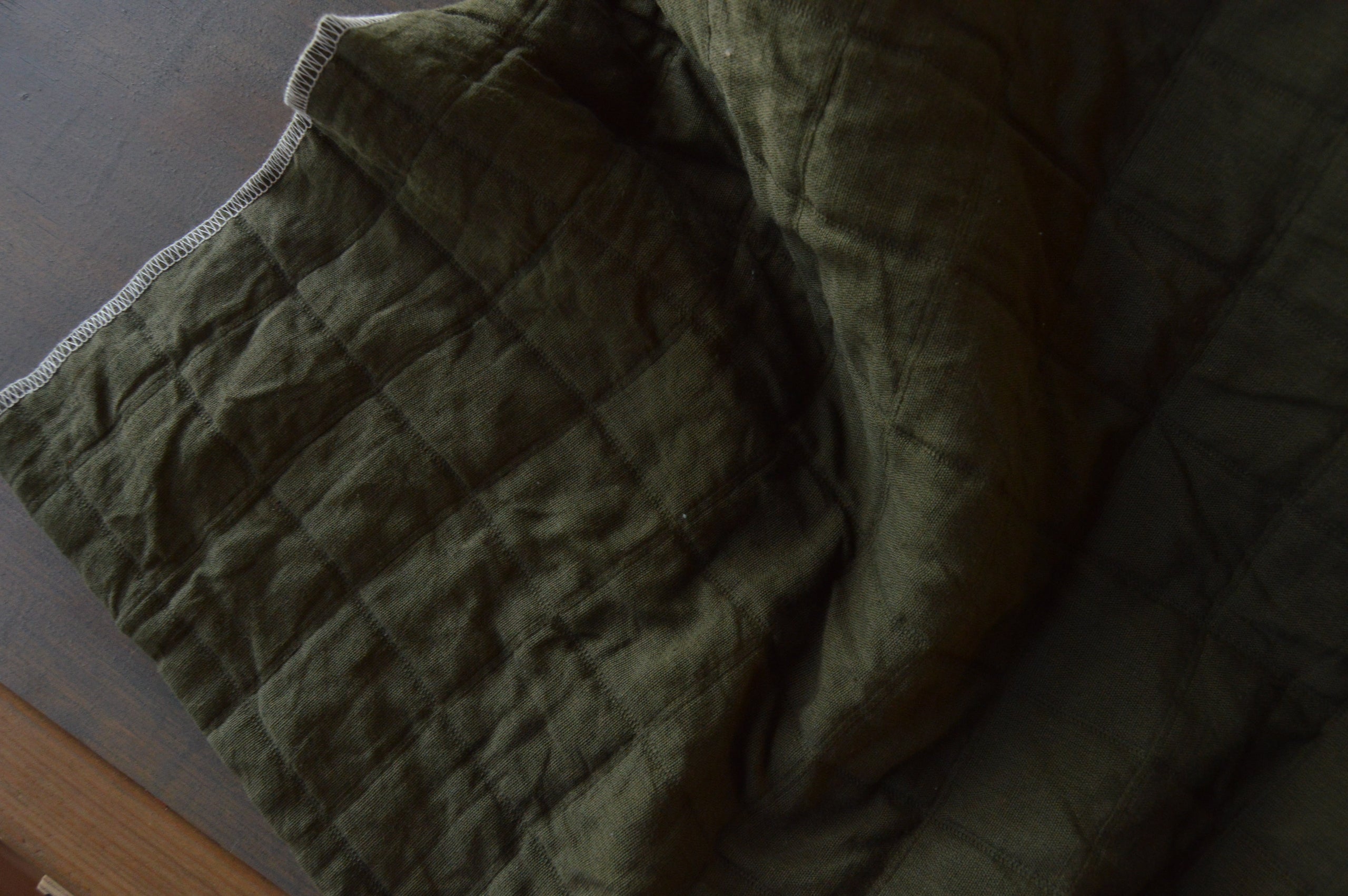 Rushes Green Jacquard Quilted Cotton Merchant Mills Fabric, 47 OFF